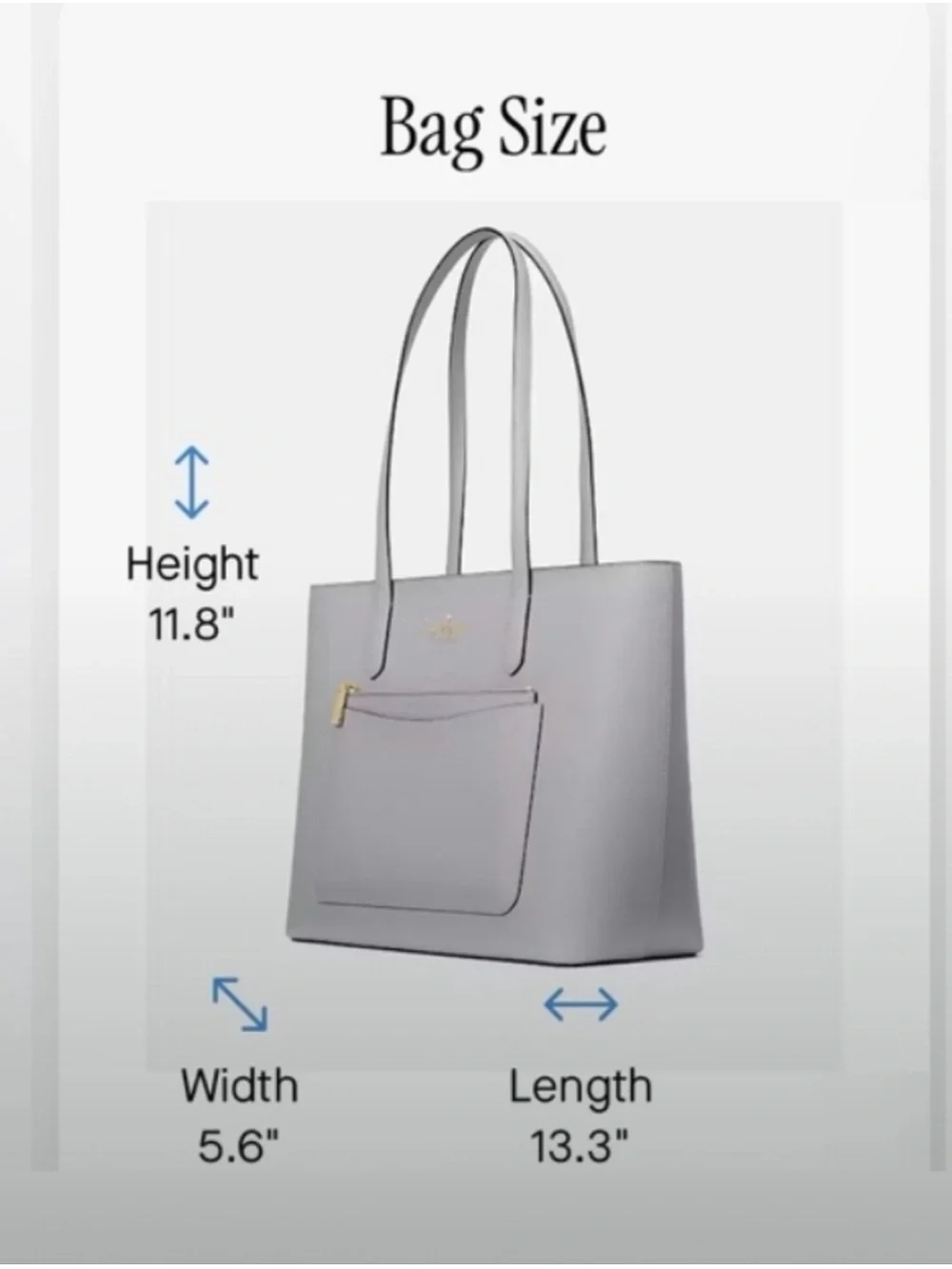 Kate Spade-3pc Staci Large Tote Bag Set (Mountain Gray )